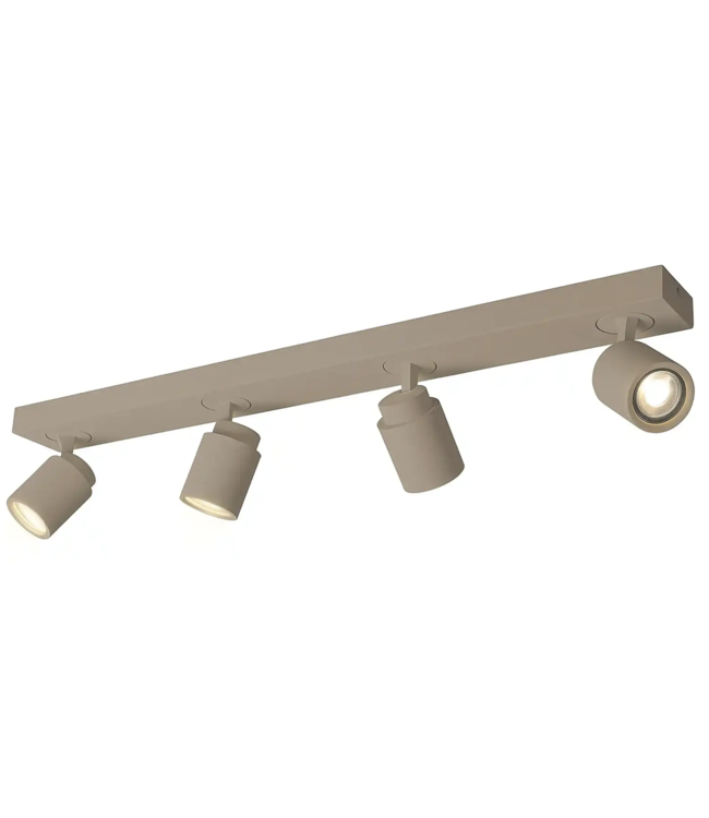 4 lichts spot rechthoek beige/taupe gu10