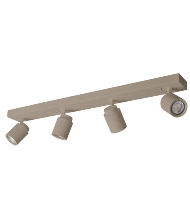4 lichts spot rechthoek beige/taupe gu10