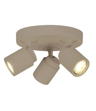 Freelight 3 lichts spot rond beige/taupe gu10