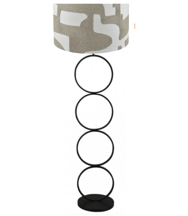 Toplicht Stoere vloerlamp incl ovale japandi kap 170hoog