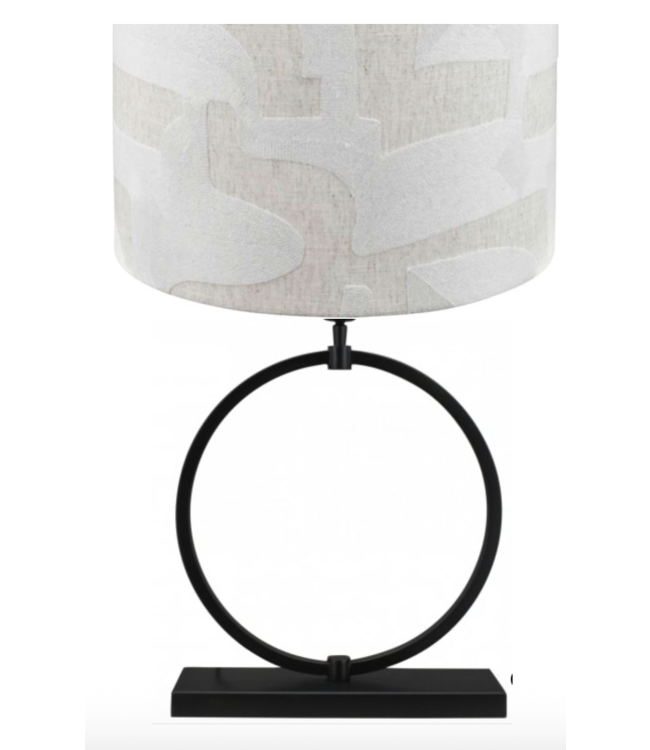 Toplicht Stoere tafellamp  incl ovale japandi kap 75cm hoog