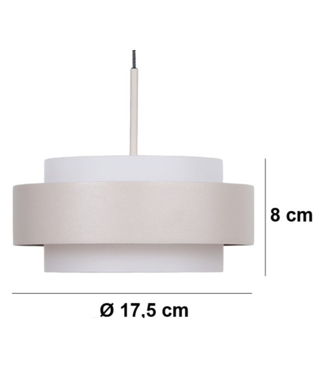 Pendelbare hanglamp in zandkleur 3L 90cm dimbaar