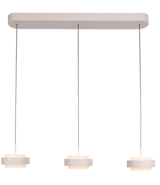 Freelight Pendelbare hanglamp in zandkleur 3L 90cm dimbaar