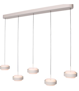 Freelight Pendelbare hanglamp in zandkleur 5L 120cm dimbaar