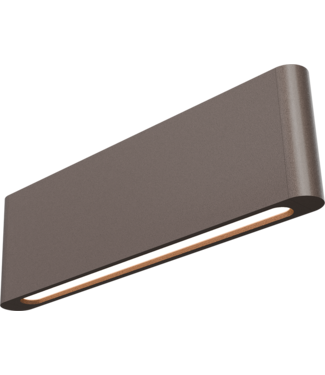 Masterlight Strakke platte  wandlamp up en down light -Cacao  34cm-10cm