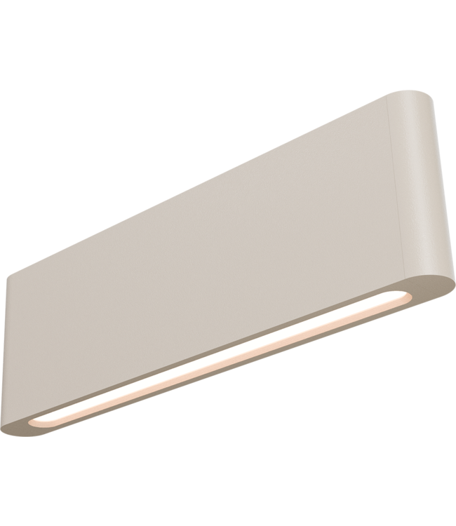 Strakke platte wandlamp up en down light -Terra Beige 34cm-10cm