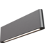 Masterlight Strakke platte  wandlamp up en down light -Black  nickel  34cm-10cm