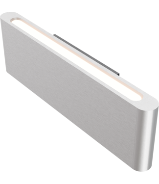 Masterlight Strakke platte  wandlamp up en down light -matt nickel  34cm-10cm