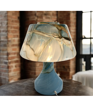 Loranto Italiaanse glazen lamp blauw design