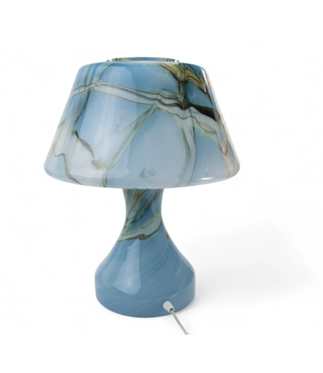 Italiaanse glazen lamp blauw design