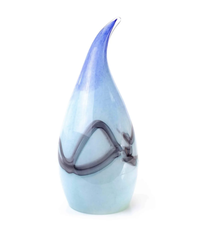 Lamp italiaansglas H45cm linea punt multicolor blauw