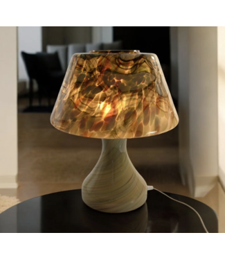 Loranto Italiaanse glazen lamp multicolor zand