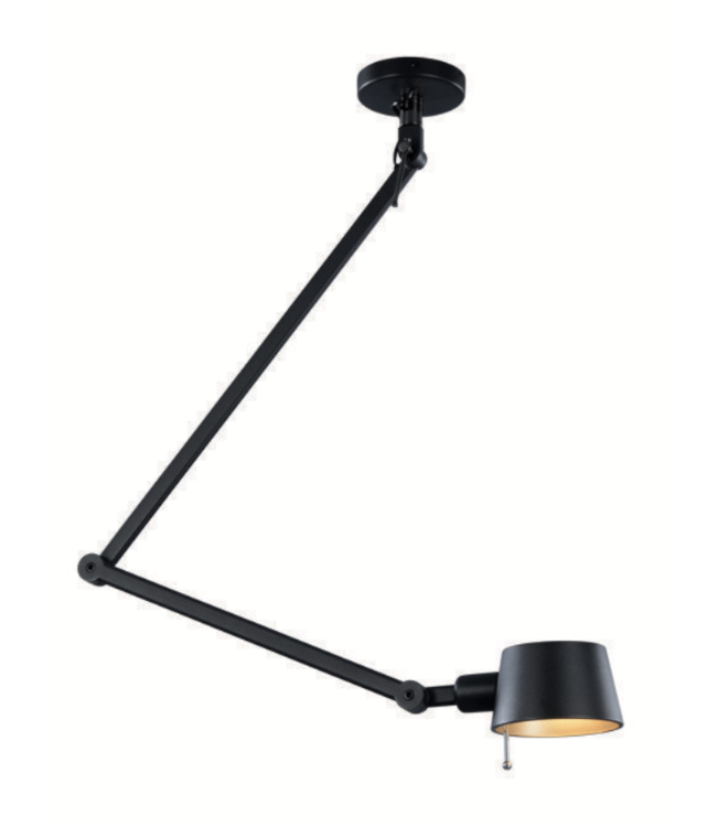 Knikarm met kleine metalen kap zwart