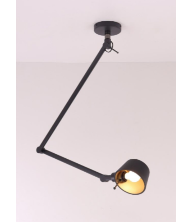 Knikarm met kleine metalen kap zwart