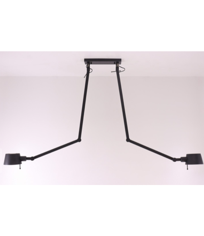 Knikarm met kleine metalen kap zwart -2 armen