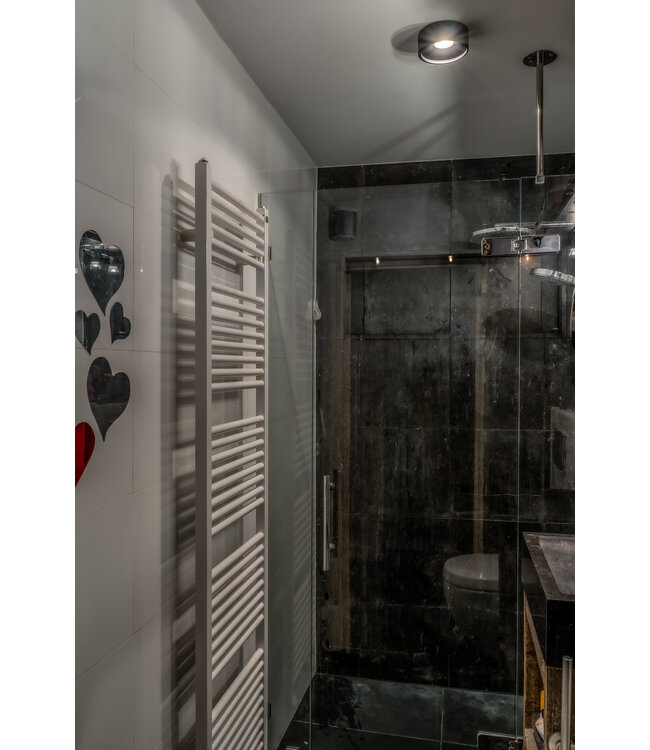 Plafondlamp oran  zwart ø 12cm ip54