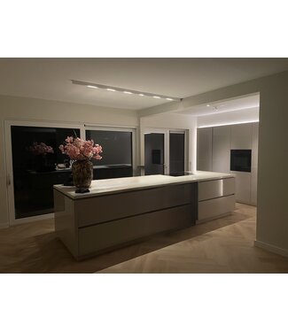 Pvd Design whiteline slot track opbouw 200cm wit dimbare leds -