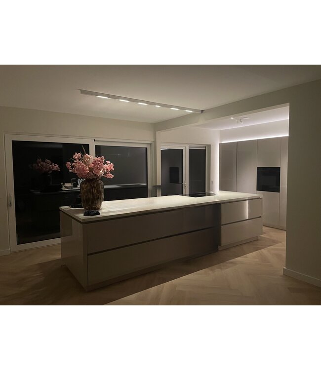 Design whiteline slot track opbouw 200cm wit dimbare leds