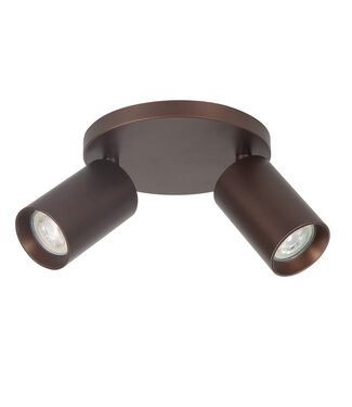 Highlight 2-lichts spot cacao rond