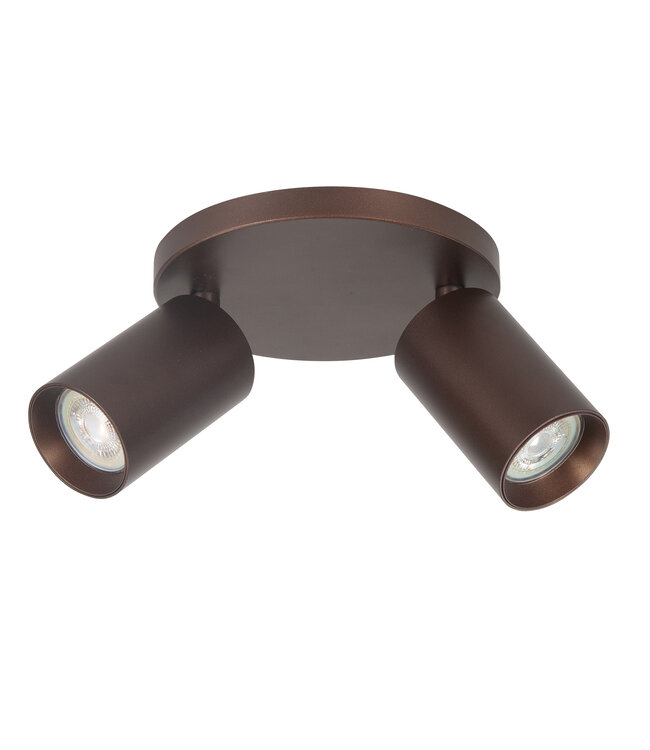 Highlight 2-lichts spot cacao rond