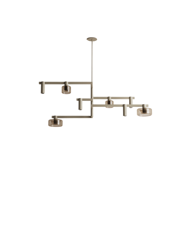 Hanglamp Palau quartz 8 lichts