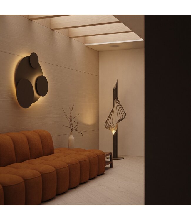 Design vloerlamp Elba 195cm platinum