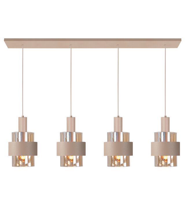 Highlight 4 lichts hanglamp beige