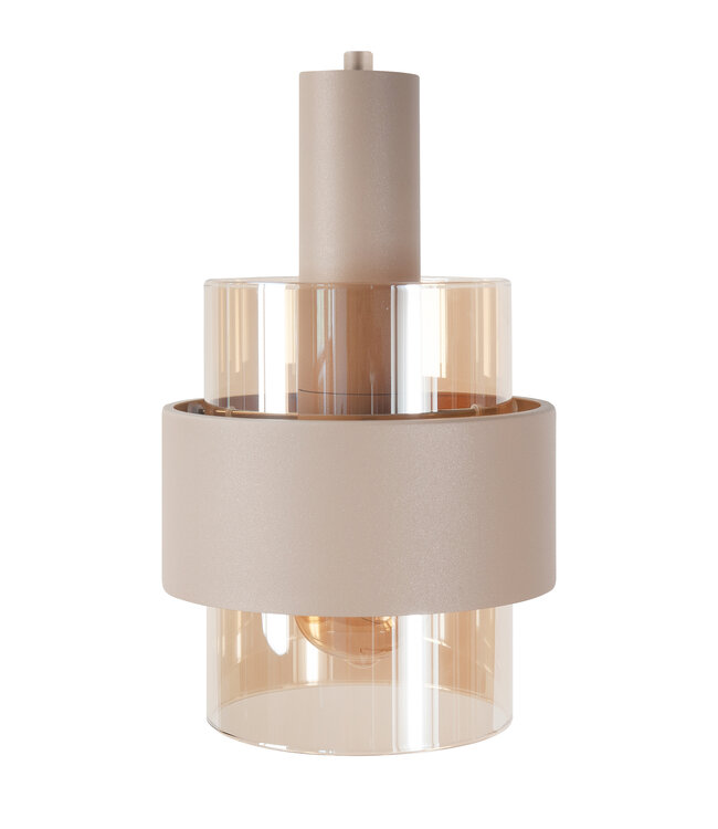 4 lichts hanglamp beige