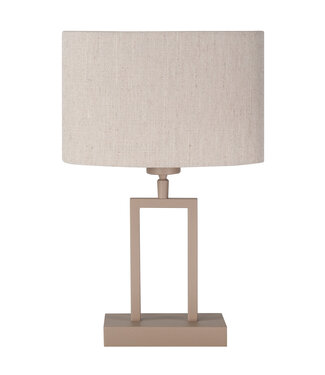 Highlight Tafellamp Monza beige met linnen kap
