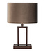 Highlight Tafellamp Monza cacao met velours kap