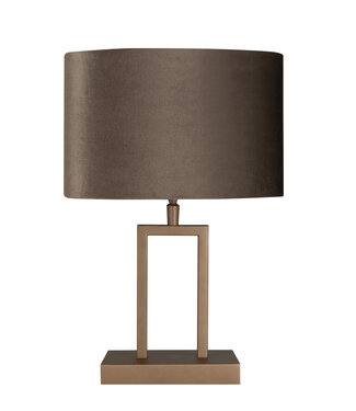 Highlight Tafellamp Monza goud met velours kap