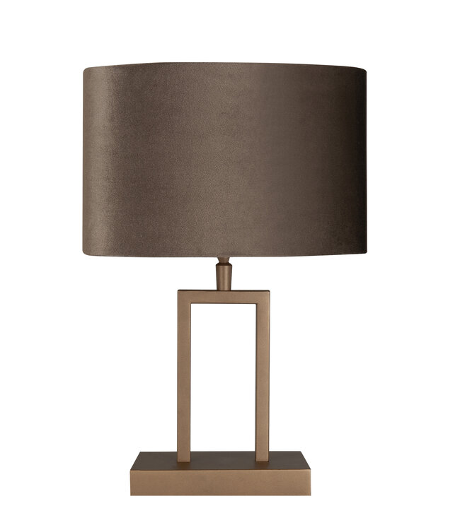 Tafellamp Monza goud met velours kap