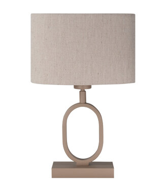 Highlight Tafellamp Verona beige met linnen kap