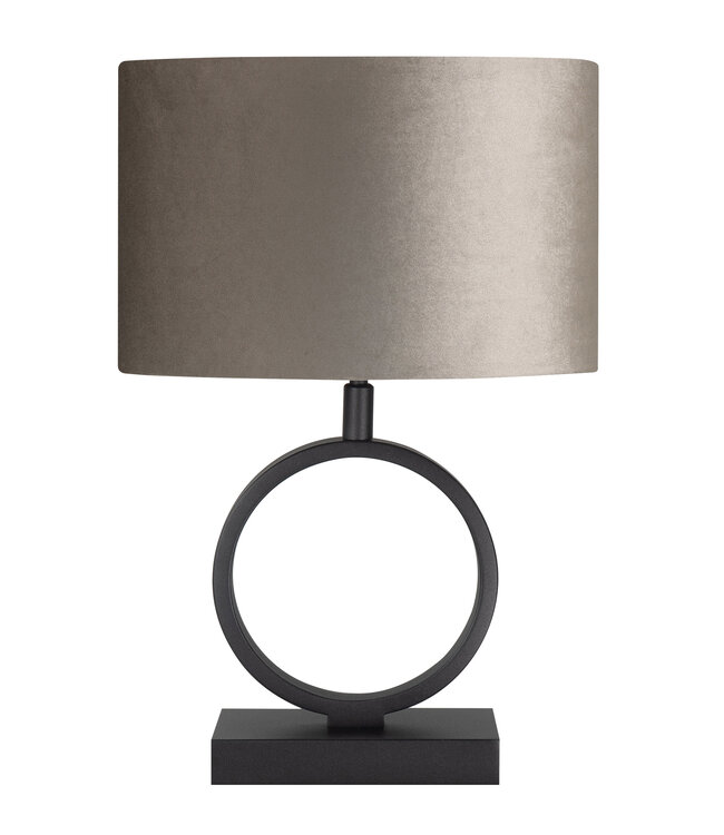 Highlight Tafellamp Siena zwart met zilveren kap