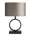 Highlight Tafellamp Siena zwart met zilveren kap