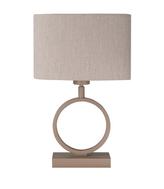 Highlight Tafellamp Siena beige met bijpassende kap
