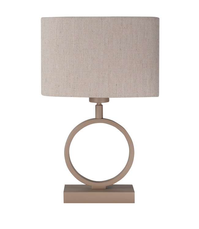 Tafellamp Siena beige met bijpassende kap