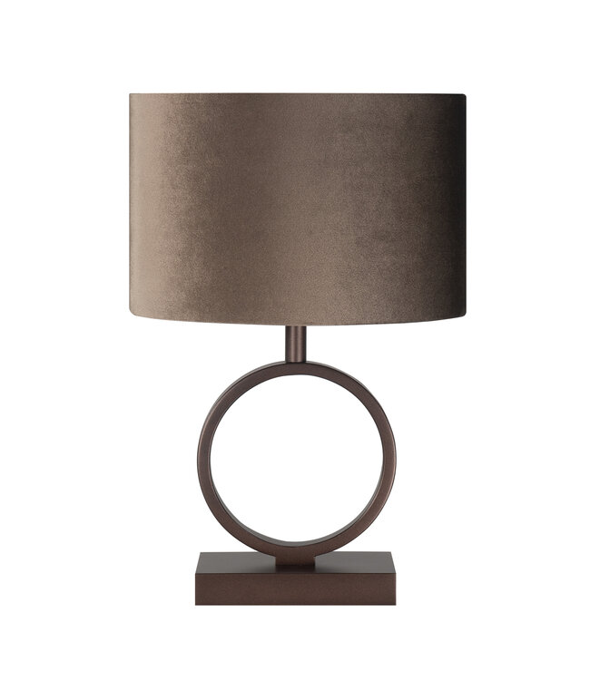 Highlight Tafellamp Siena cacao met velours kap