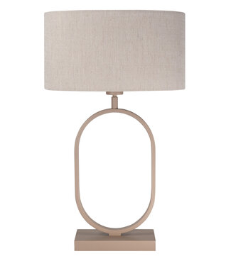 Highlight Tafellamp Verona beige met linnen kap groot