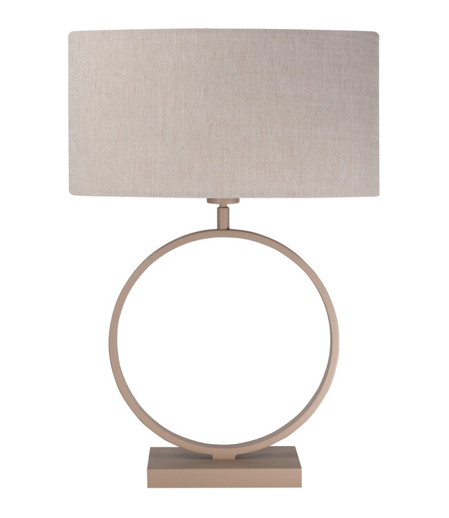 Tafellamp Siena beige met bijpassende kap groot