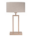 Highlight Tafellamp Monza beige met linnen kap groot