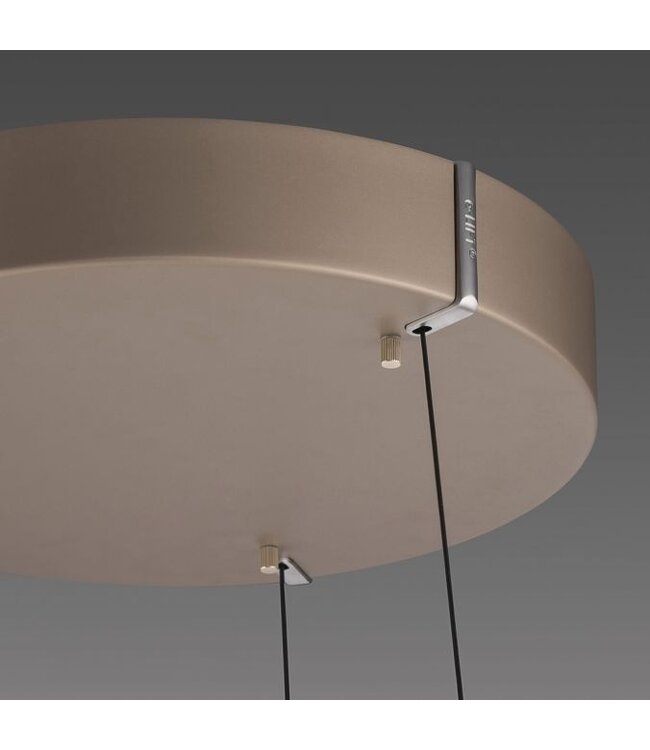 Hanglamp pure e-clipse brons/taupe 50cm traploos  in hoogte verstelbaar