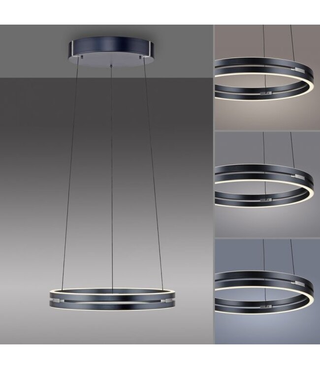 Hanglamp pure e-loop  mystic grey 50cm traploos  in hoogte verstelbaar