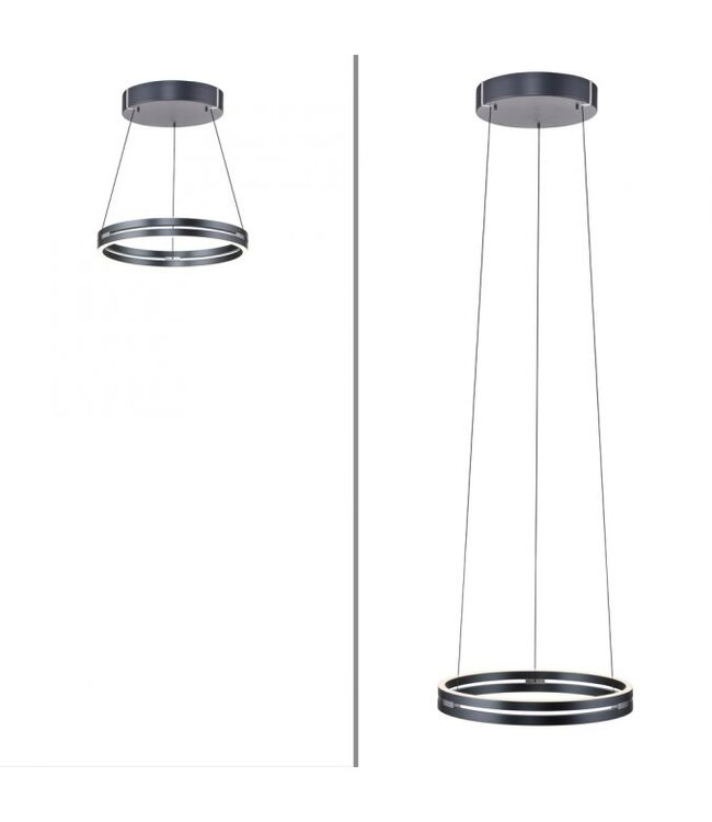 Hanglamp pure e-loop  mystic grey 50cm traploos  in hoogte verstelbaar