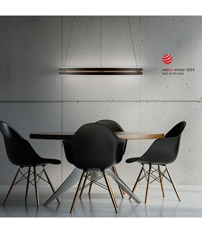 Neuhaus Pure  Hanglamp pure e-oak  black 70cm traploos  in hoogte verstelbaar