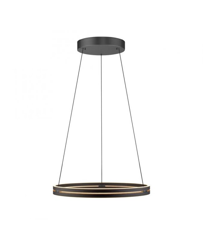 Hanglamp pure e-oak  black 70cm traploos  in hoogte verstelbaar
