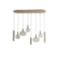 Ztahl Ovale hanglamp Quartz 140cm met spots en sierlampen