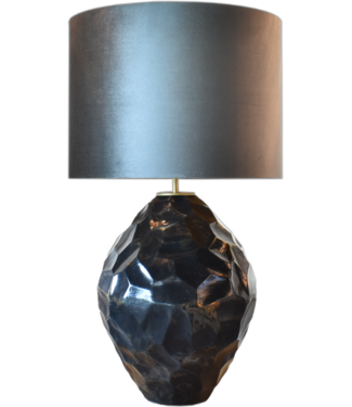 Masterlight Luxe Racu black silver 99cm hoog inclusief kap Masterlight Luxe Racu black silver 99cm hoog inclusief kap