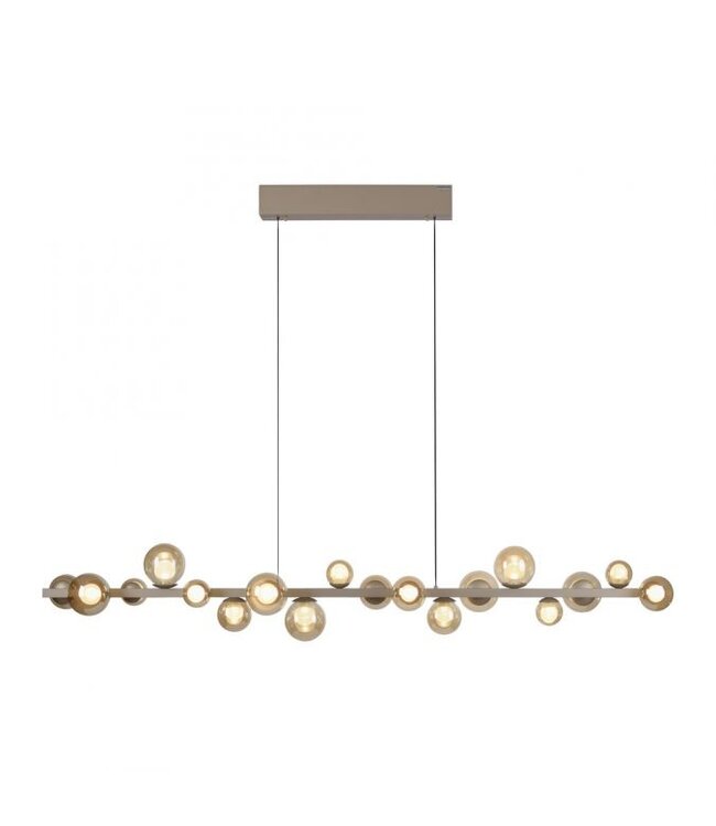 Neuhaus Pure  Hanglamp 180cm met amber bollen in hoogte verstelbaar