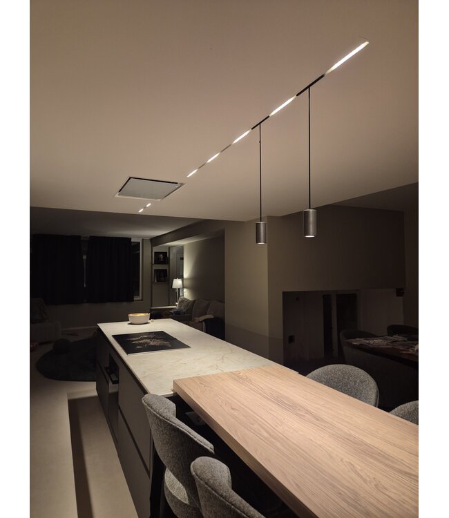 Pvd Design PVD slot track trimless inbouw 180cm met 2 hanglampjes